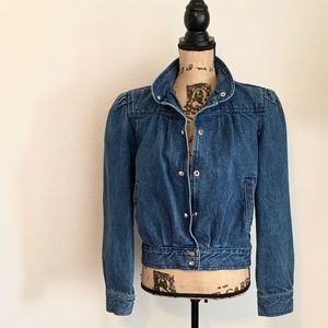 Vintage Denim Bomber Jacket